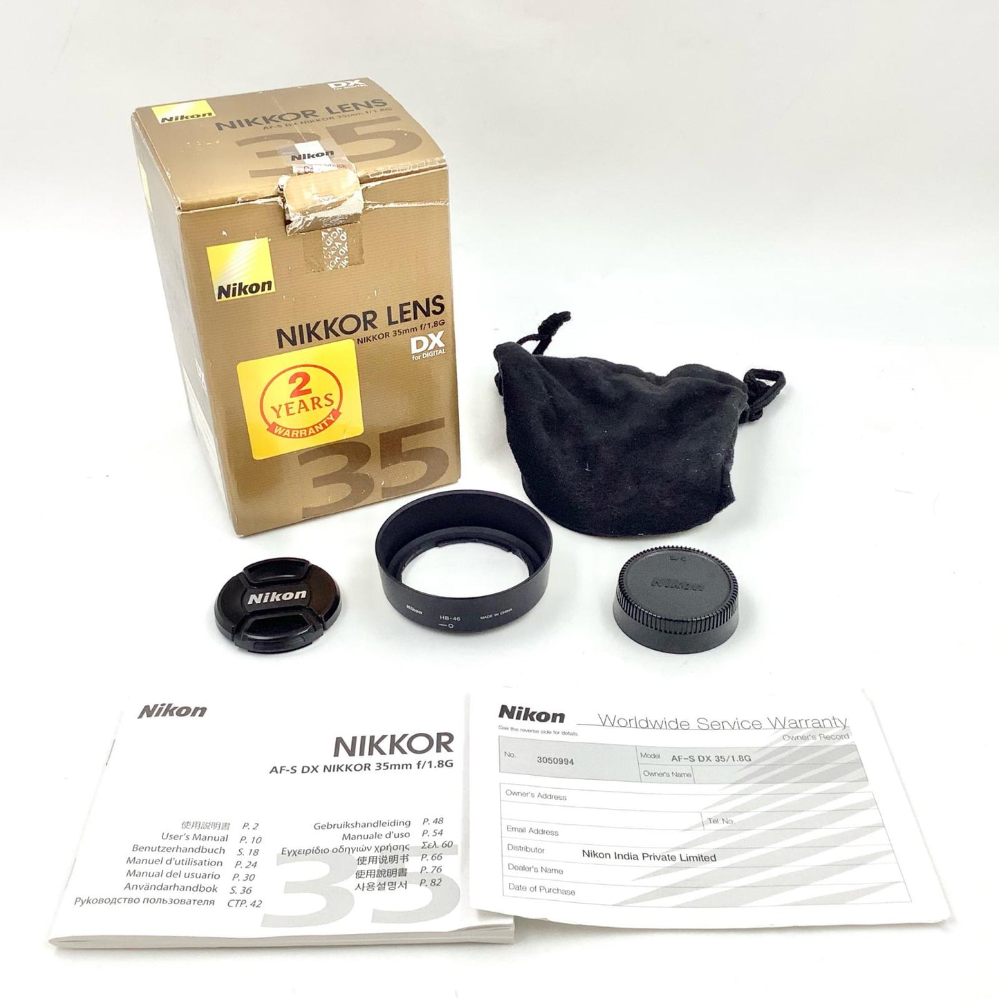 【全額返金保証】【最速発送】Nikon AF-S DX NIKKOR 35mm F1.8G 美品 動作確認済