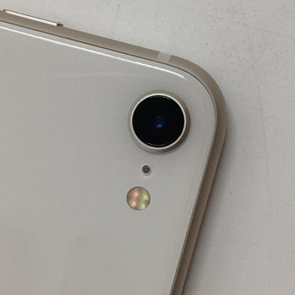 【全額返金保証】【最速発送】Apple iPhone iPhone SE（第3世代） 256GB スターライト Softbank SIMフリー 白ロム 動作確認済 80%