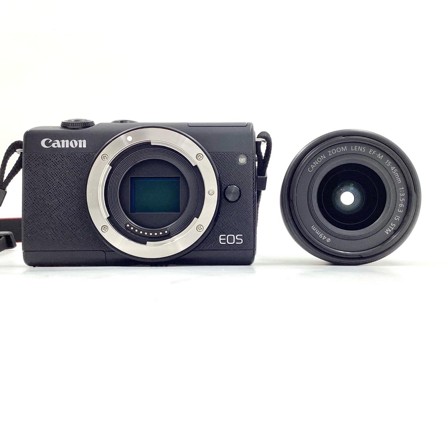 【全額返金保証】【最速発送】Canon デジタル一眼 EOS M200 EF-M15-45 IS STM レンズキット [ブラック] ブラック 動作確認済