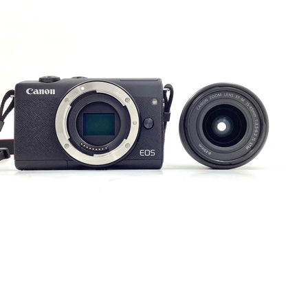 【全額返金保証】【最速発送】Canon デジタル一眼 EOS M200 EF-M15-45 IS STM レンズキット [ブラック] ブラック 動作確認済