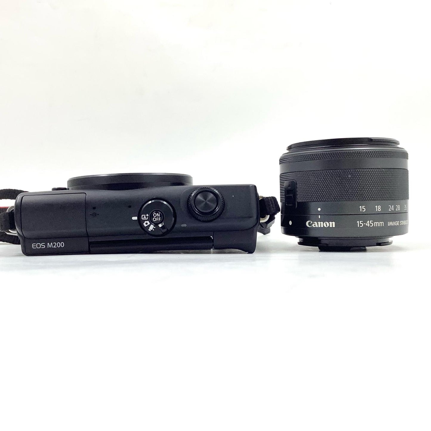 【全額返金保証】【最速発送】Canon デジタル一眼 EOS M200 EF-M15-45 IS STM レンズキット [ブラック] ブラック 動作確認済