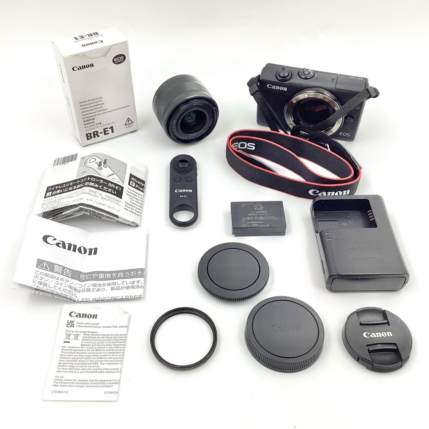 【全額返金保証】【最速発送】Canon デジタル一眼 EOS M200 EF-M15-45 IS STM レンズキット [ブラック] ブラック 動作確認済