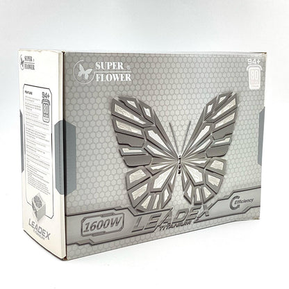 【全額返金保証】【最速発送】SUPER FLOWER 電源ユニット LEADEX Titanium 1600W ブラック SF-1600F14HT 美品 動作確認済