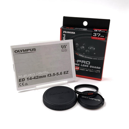 【全額返金保証】【最速発送】OLYMPUS M.ZUIKO DIGITAL ED 14-42mm F3.5-5.6 EZ [シルバー] 超美品 動作確認済