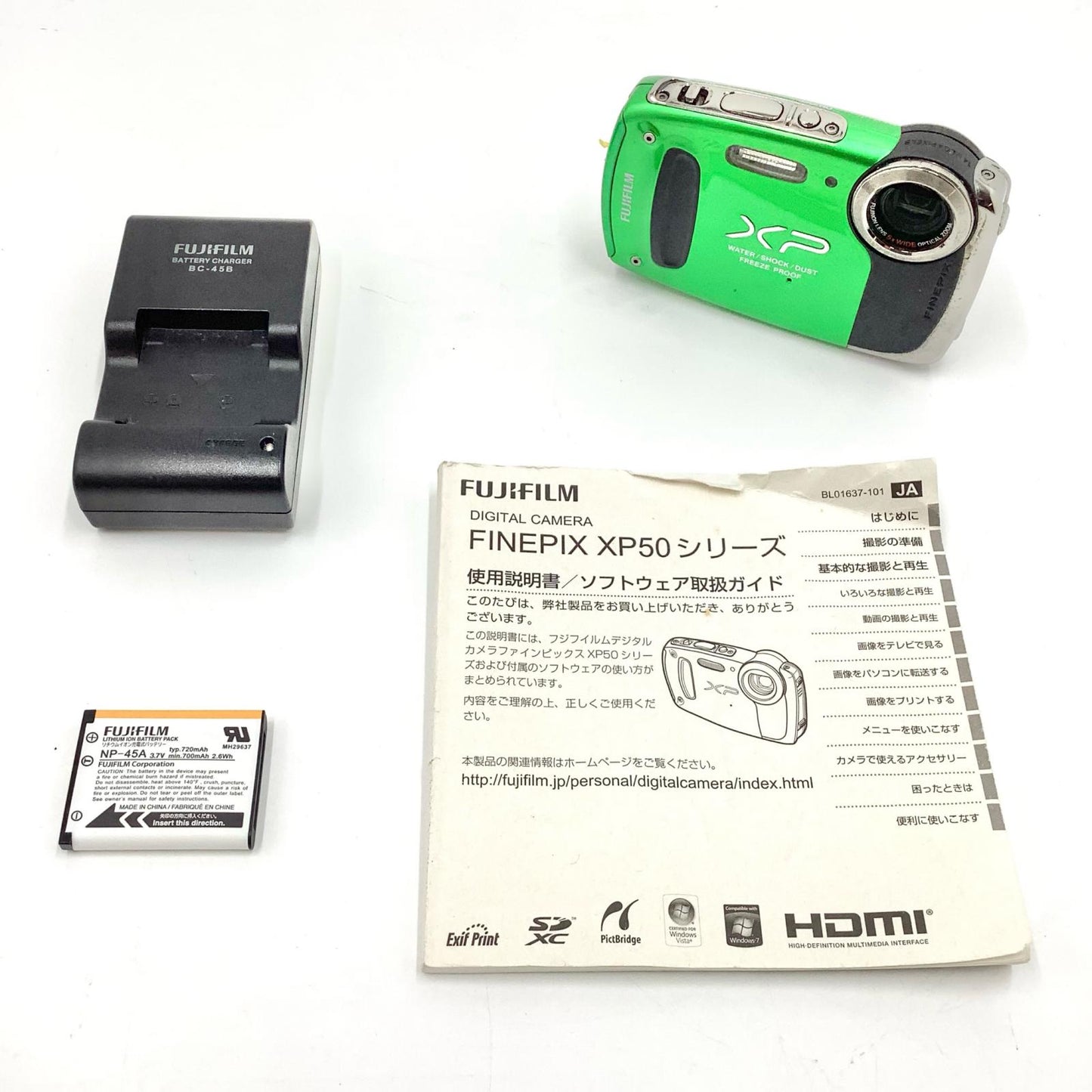 【全額返金保証】【最速発送】FUJIFILM コンパクトデジタルカメラ FinePix XP50 [グリーン] 動作確認済
