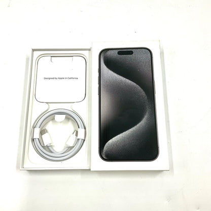 【全額返金保証】【最速発送】Apple iPhone iPhone 15 Pro 128GB ブラックチタニウム SIMフリー 白ロム 動作確認済 80%