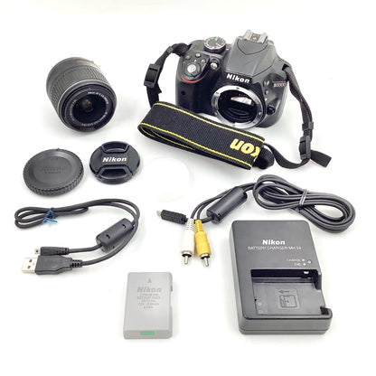 【全額返金保証】【最速発送】Nikon デジタル一眼 D3300 18-55 VRII レンズキット [ブラック] 動作確認済