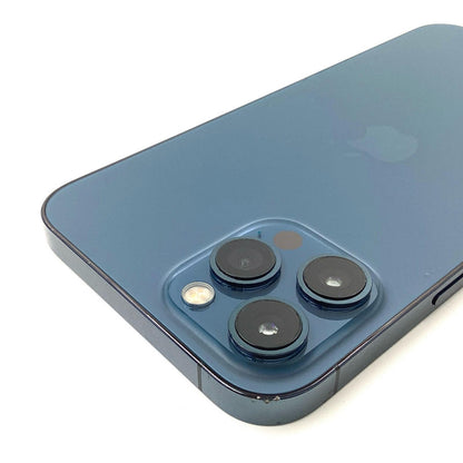 【全額返金保証】【最速発送】Apple iPhone iPhone 12 Pro Max 128GB パシフィックブルー Softbank 白ロム 動作確認済 74%