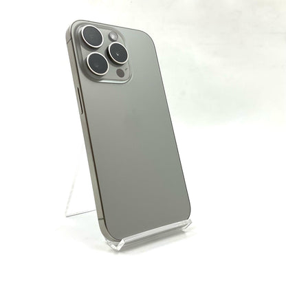 【全額返金保証】【最速発送】Apple iPhone iPhone 15 Pro 256GB ナチュラルチタニウム SIMフリー 白ロム 美品 動作確認済 90%