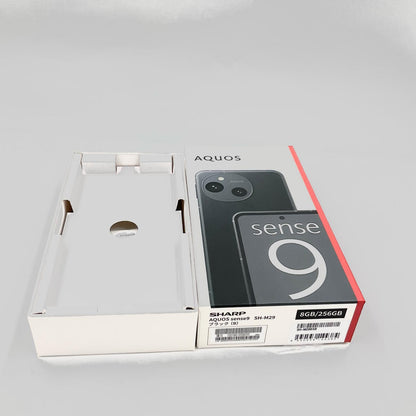 【全額返金保証】【最速発送】SHARP AQUOS sense9 256GB ブラック SIMフリー SH-M29 白ロム 動作確認済