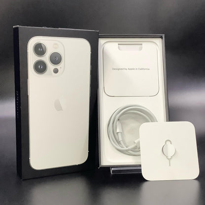 【全額返金保証】【最速発送】Apple iPhone iPhone 13 Pro 128GB シルバー Softbank SIMフリー 動作確認済 82%