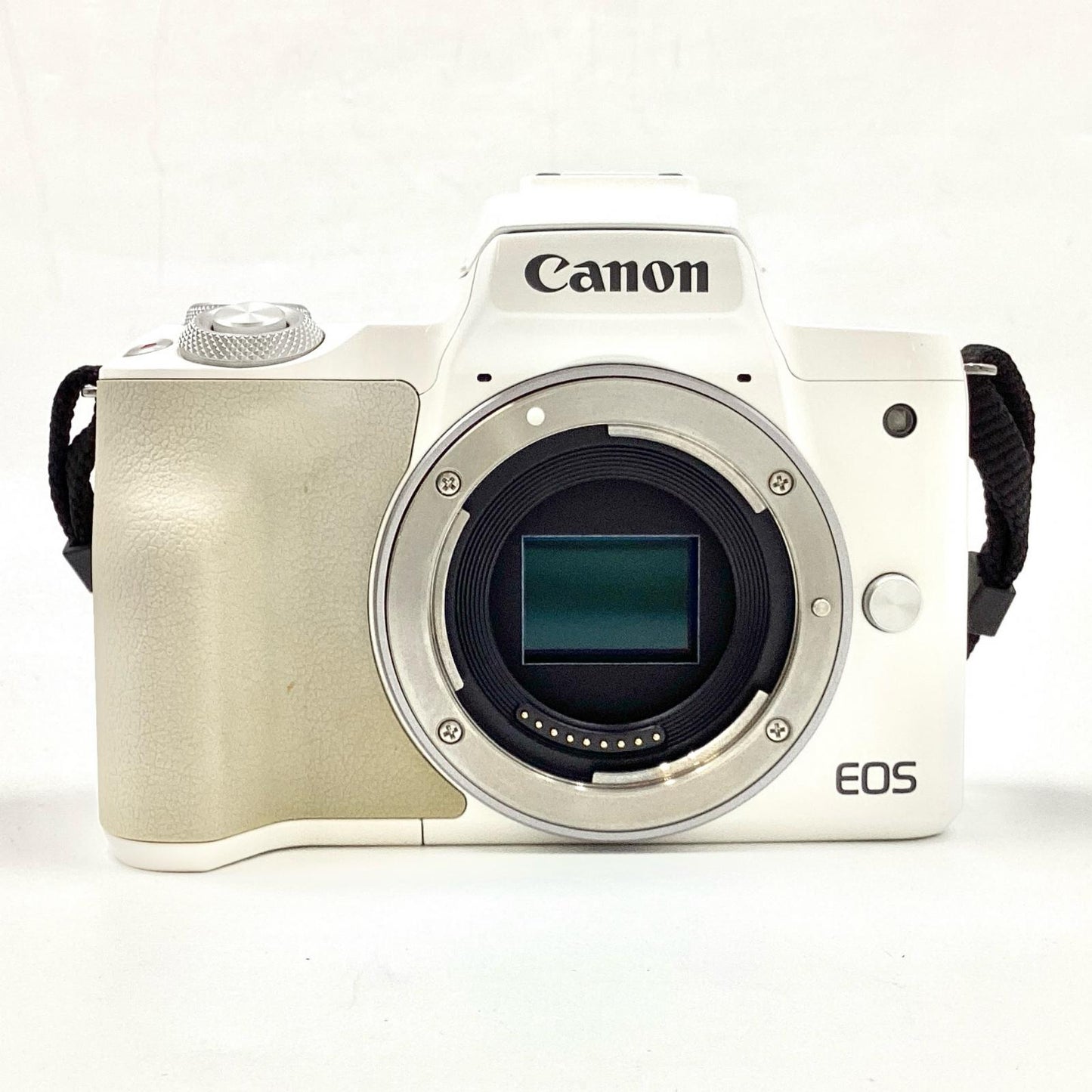 【全額返金保証】【最速発送】Canon デジタル一眼 EOS Kiss M ダブルズームキット [ホワイト] ホワイト 美品 動作確認済