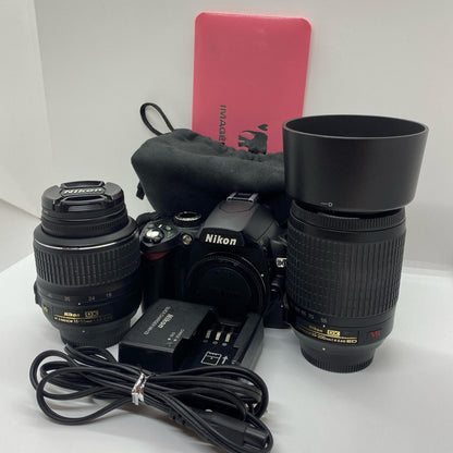 【最速発送】Nikon デジタル一眼 D60 ダブルズームキット ブラック【難有】