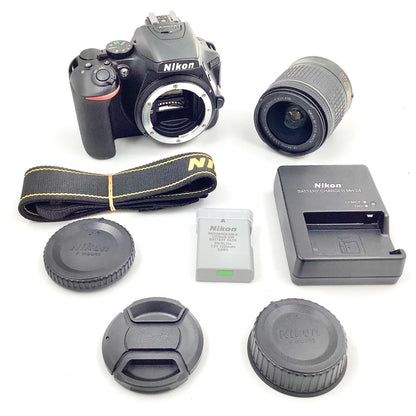 【全額返金保証】【最速発送】Nikon デジタル一眼 D5600 18-55 VR レンズキット ブラック 動作確認済