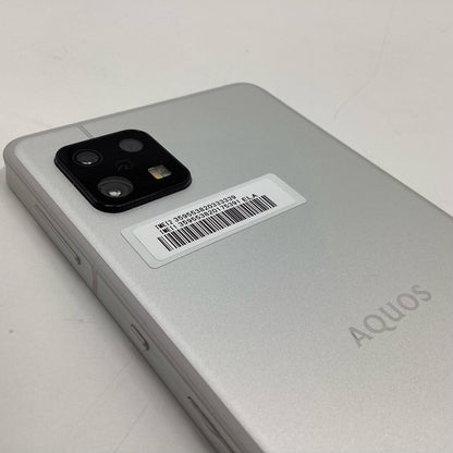 【全額返金保証】【最速発送】SHARP AQUOS sense6 128GB シルバー SIMフリー SH-M19 白ロム 動作確認済