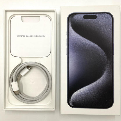 【全額返金保証】【最速発送】Apple iPhone iPhone 15 Pro 128GB ブルーチタニウム SIMフリー 白ロム 美品 動作確認済 97%