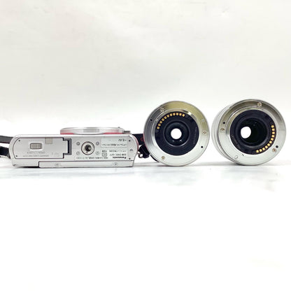【全額返金保証】【最速発送】Panasonic デジタル一眼 LUMIX DMC-GF7W-P ダブルズームレンズキット [ピンク] ピンク 美品 動作確認済