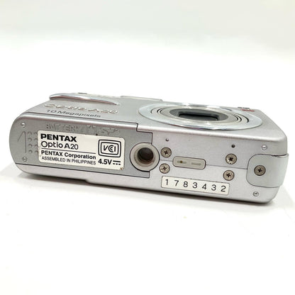 【全額返金保証】【最速発送】PENTAX コンパクトデジタルカメラ Optio A20 美品 動作確認済