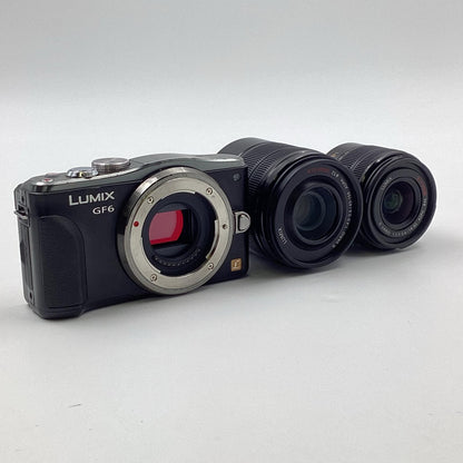 【全額返金保証】【最速発送】Panasonic デジタル一眼 LUMIX DMC-GF6W-K ダブルズームレンズキット [ブラック] 動作確認済