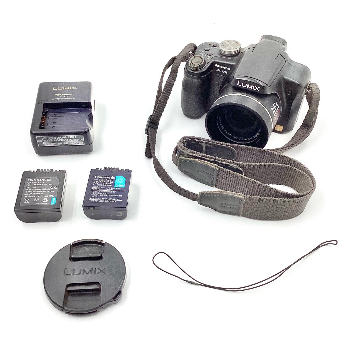 【全額返金保証】【最速発送】Panasonic コンパクトデジタルカメラ LUMIX DMC-FZ18 動作確認済