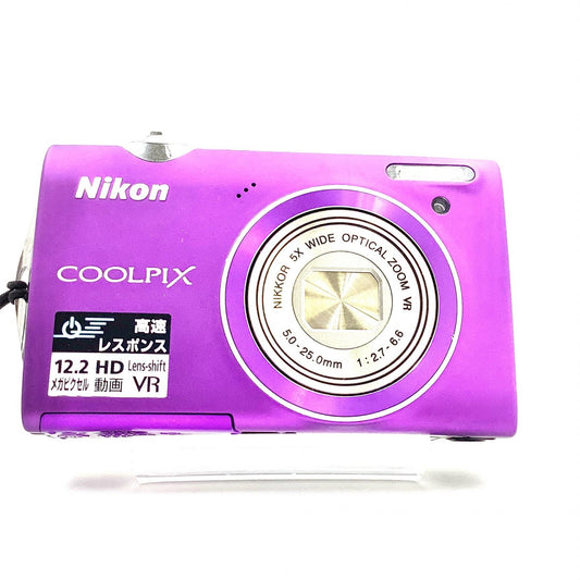 【全額返金保証】【最速発送】Nikon コンパクトデジタルカメラ COOLPIX S5100 [ライトパープル] 動作確認済