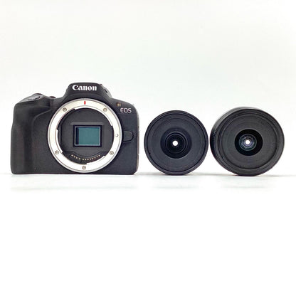 【全額返金保証】【最速発送】Canon デジタル一眼 EOS R50 ダブルズームキット [ブラック] 美品 動作確認済