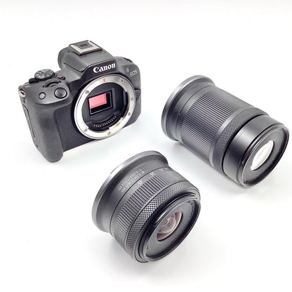 【全額返金保証】【最速発送】Canon デジタル一眼 EOS R50 ダブルズームキット [ブラック] 美品 動作確認済