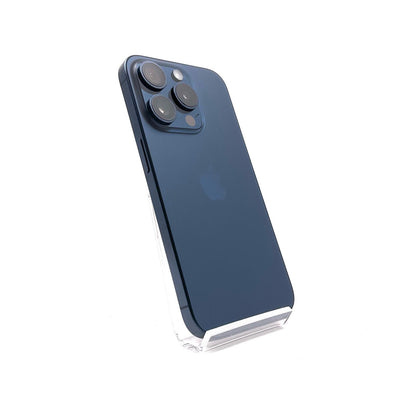 【全額返金保証】【最速発送】Apple iPhone iPhone 15 Pro 128GB ブルーチタニウム au SIMフリー 白ロム 動作確認済 89%