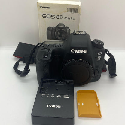 【全額返金保証】【最速発送】Canon デジタル一眼 EOS 6D Mark II ボディ ブラック 美品 動作確認済