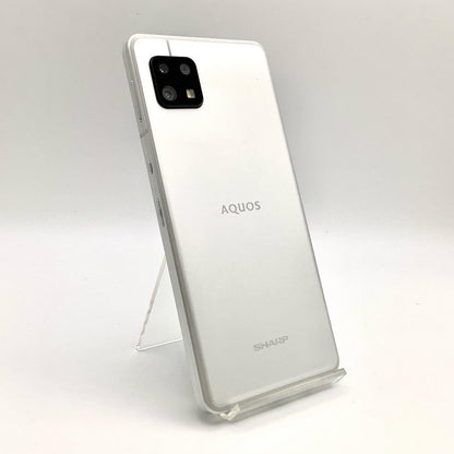 【全額返金保証】【最速発送】SHARP AQUOS sense6 128GB シルバー SIMフリー SH-M19 白ロム 動作確認済