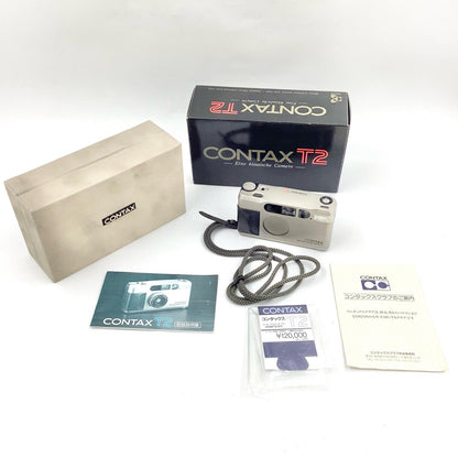 【最速発送】CONTAX CONTAX コンタックス T2 チタンシルバー データバック付属【難有】