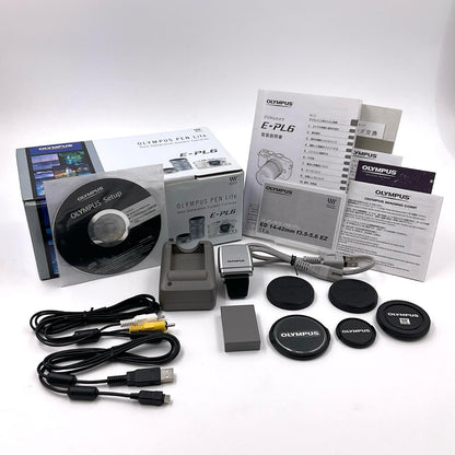 【全額返金保証】【最速発送】OLYMPUS デジタル一眼 OLYMPUS PEN Lite E-PL6 EZ ダブルズームキット ホワイト 超美品 動作確認済