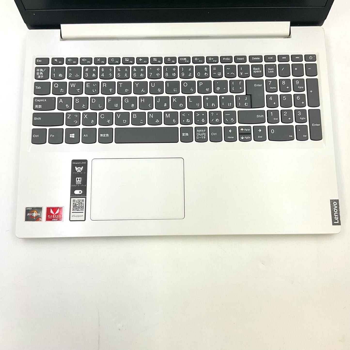 【全額返金保証】【最速発送】Lenovo IDEAPAD L340 81LW00DHJP AMD Ryzen 3 3200U with Radeon Vega Mobile Gfx 4GB SSD 256GB 83% 動作確認済
