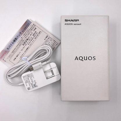 【全額返金保証】【最速発送】SHARP AQUOS sense4 64GB シルバー SIMフリー SH-M15 白ロム 動作確認済