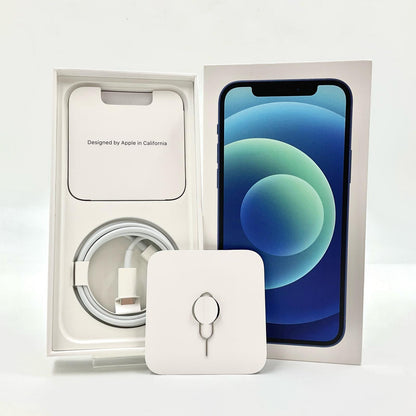 【全額返金保証】【最速発送】Apple iPhone iPhone 12 64GB ブルー au 白ロム 美品 動作確認済 90%