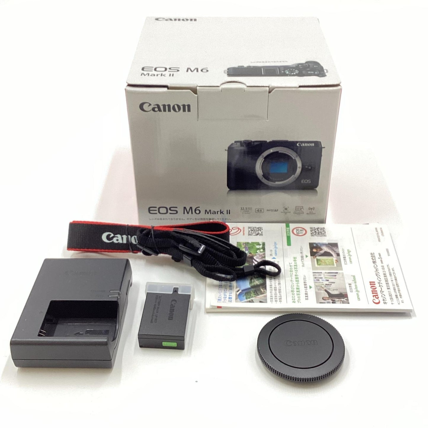 【全額返金保証】【最速発送】Canon デジタル一眼 EOS M6 Mark II ボディ [ブラック] ブラック 美品 動作確認済