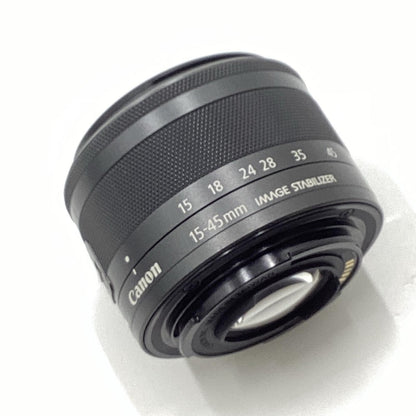 【全額返金保証】【最速発送】Canon EF-M15-45mm F3.5-6.3 IS STM [グラファイト] 美品 動作確認済