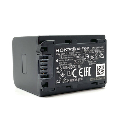 【全額返金保証】【最速発送】Sony NP-FV70A 超美品 動作確認済