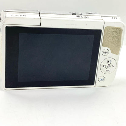 【全額返金保証】【最速発送】Canon デジタル一眼 EOS M10 ダブルズームキット [ホワイト] 動作確認済