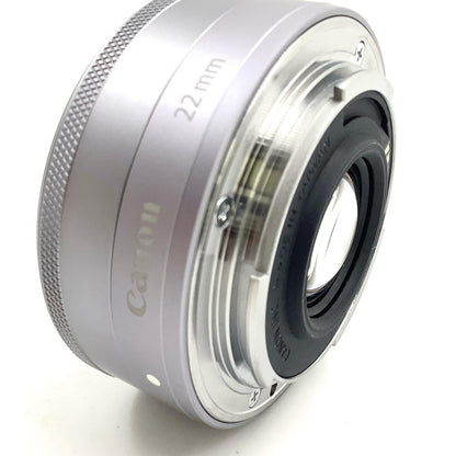 【全額返金保証】【最速発送】Canon EF-M22mm F2 STM [シルバー] 美品 動作確認済