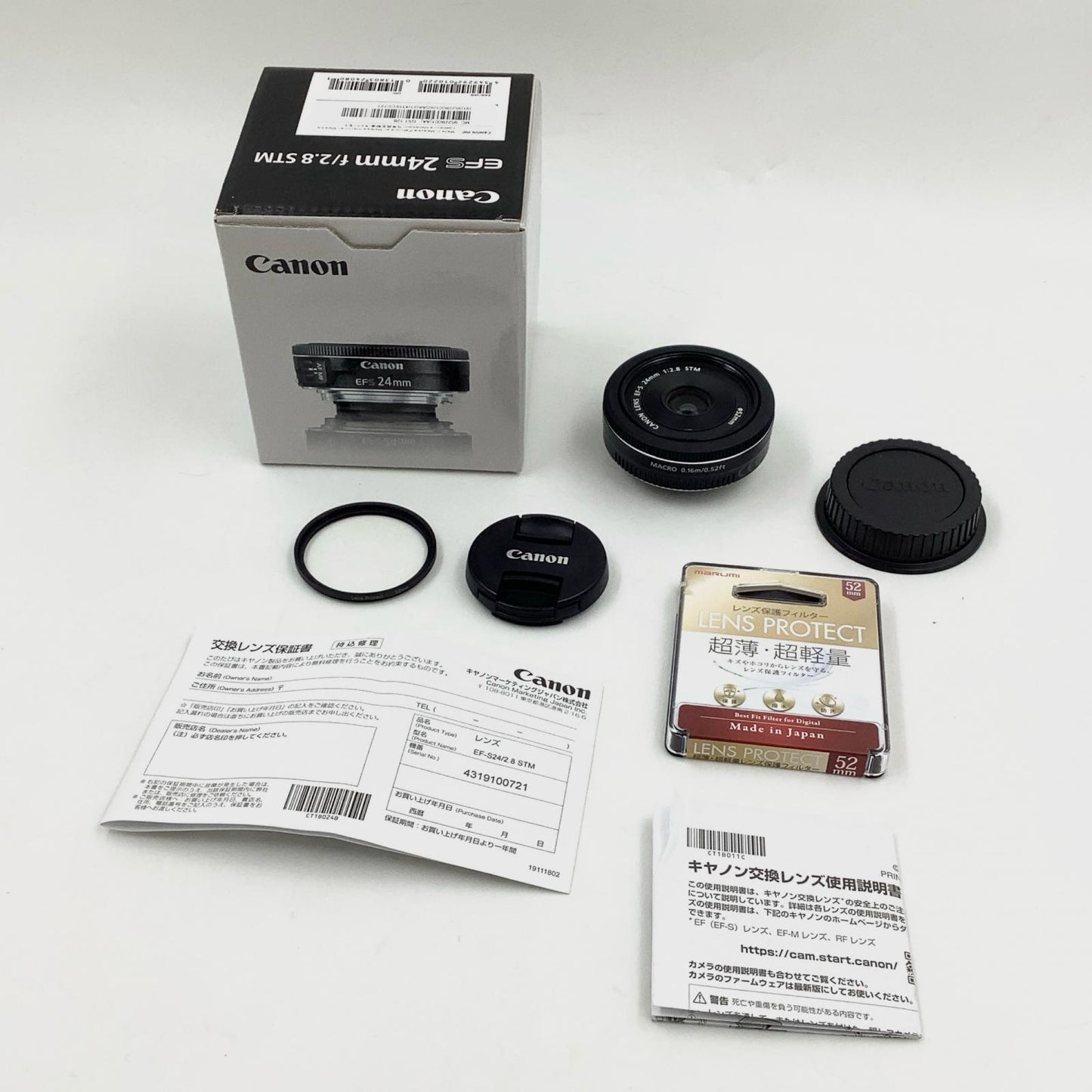 【全額返金保証】【最速発送】Canon EF-S24mm F2.8 STM 超美品 動作確認済