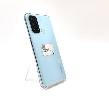【全額返金保証】【最速発送】OPPO Reno 5A 128GB アイスブルー Softbank A101OP 白ロム 動作確認済