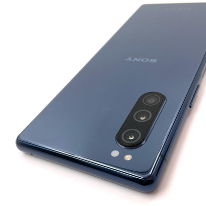 【全額返金保証】【最速発送】Sony Xperia 5 64GB ブルー au SOV41 白ロム 動作確認済