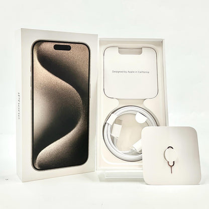 【全額返金保証】【最速発送】Apple iPhone iPhone 15 Pro 128GB ナチュラルチタニウム SIMフリー 白ロム 動作確認済 79%