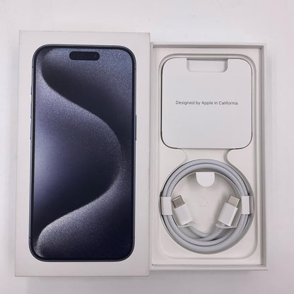 【全額返金保証】【最速発送】Apple iPhone iPhone 15 Pro 256GB ブルーチタニウム Softbank 動作確認済 86%