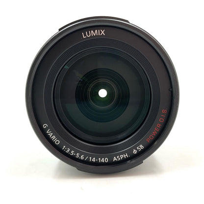 【全額返金保証】【最速発送】Panasonic LUMIX G VARIO 14-140mm/F3.5-5.6 ASPH./POWER O.I.S. H-FS14140-KA [ブラック] 動作確認済