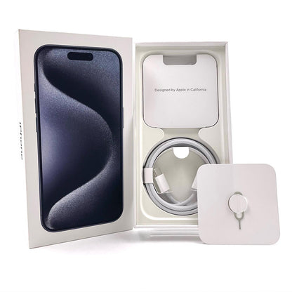 【全額返金保証】【最速発送】Apple iPhone iPhone 15 Pro 128GB ブルーチタニウム SIMフリー 白ロム 美品 動作確認済 87%