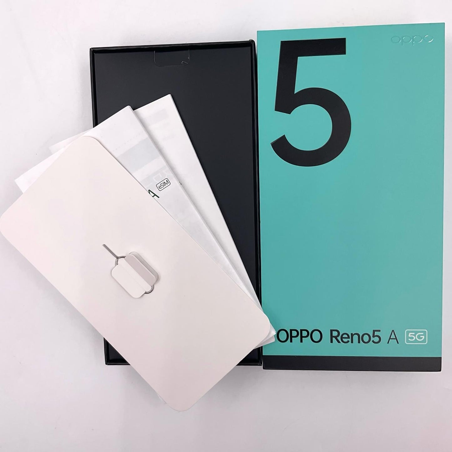 【最速発送】OPPO Reno 5 A（eSIM） 128GB アイスブルー Softbank A103OP 白ロム【難有】