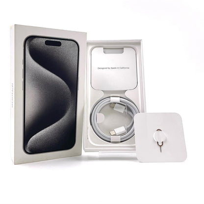 【全額返金保証】【最速発送】Apple iPhone iPhone 15 Pro 256GB ホワイトチタニウム docomo SIMフリー 白ロム 動作確認済 86%