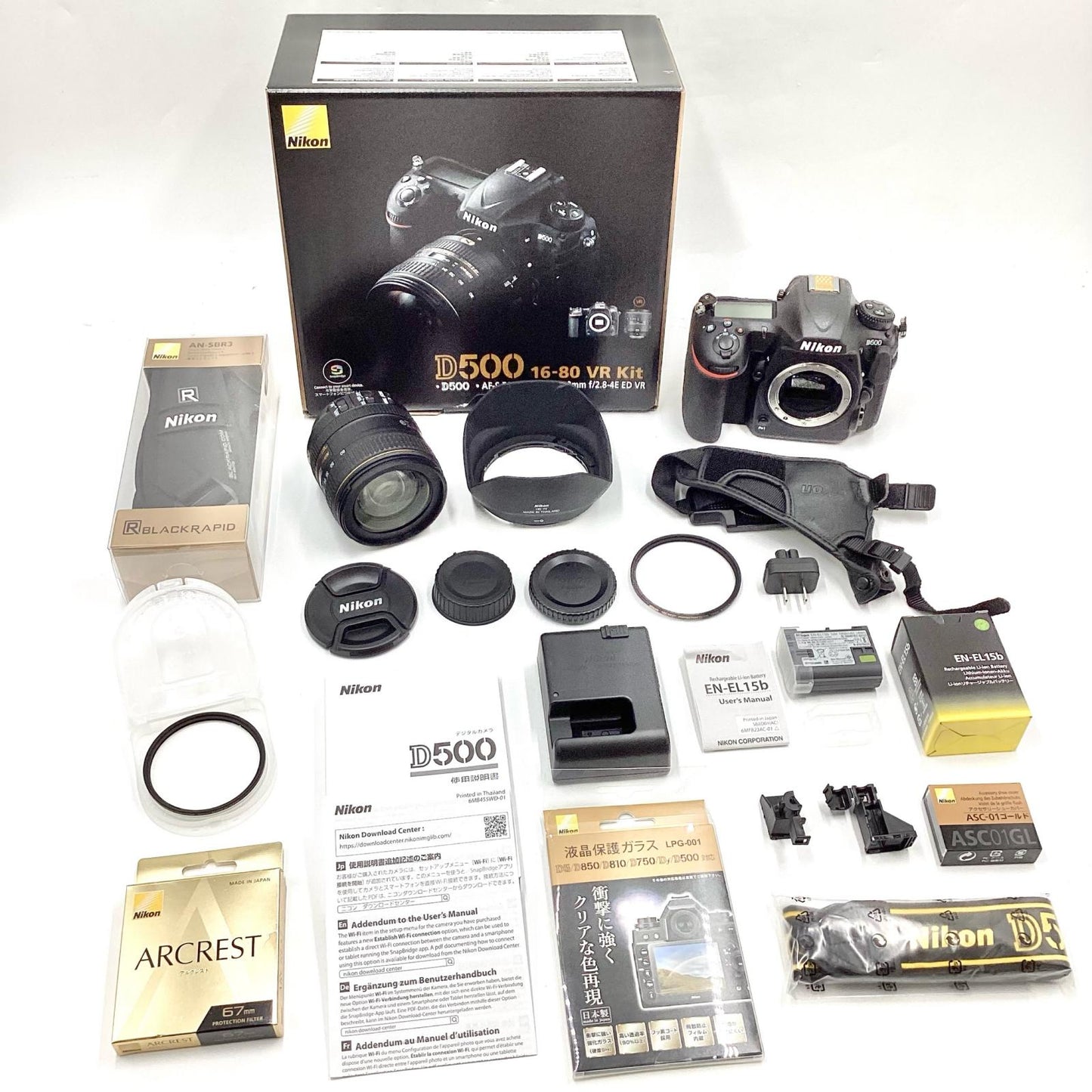 【全額返金保証】【最速発送】Nikon デジタル一眼 D500 16-80 VR レンズキット ブラック 美品 動作確認済